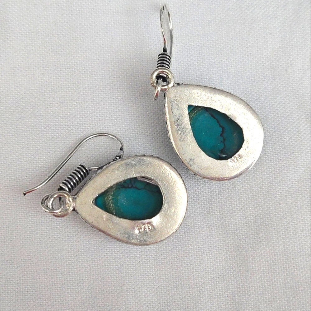 SANTA ROSA Turquoise & Sterling Silver Earrings - Picture 3 of 6